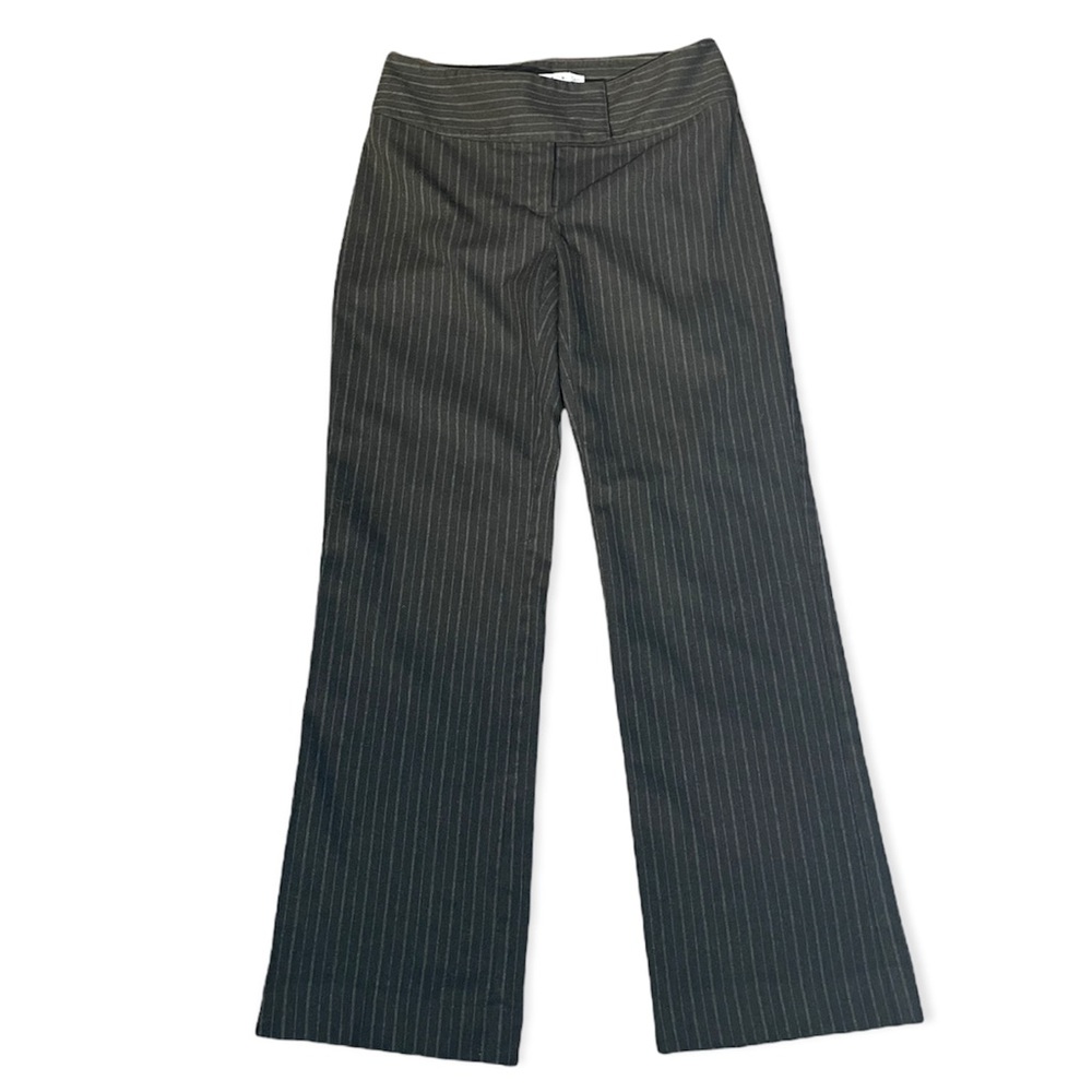 CAbi Grey Black Pinstripe Dress Pants Size 0 Size XS Size S Work Trousers Y2K
